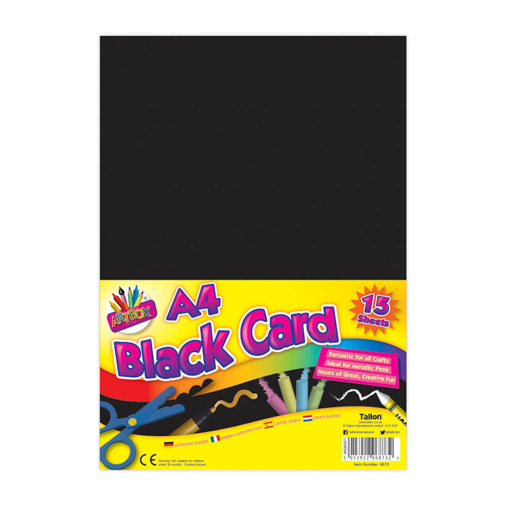 A4 Black Activity Card - 15 Sheets