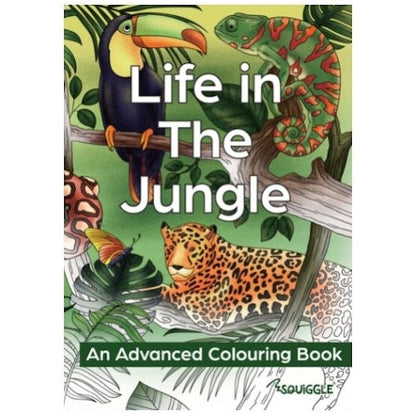 A4 Life in The Jungle Advanced Colouring Book - 22 Pages