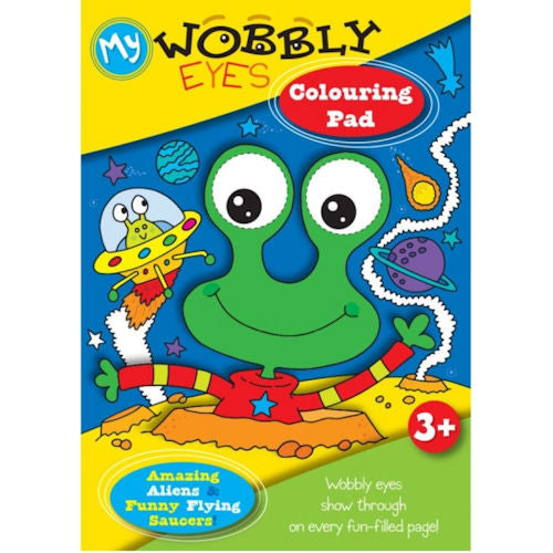 A4 Alien Wobbly Eyes Colouring Pad