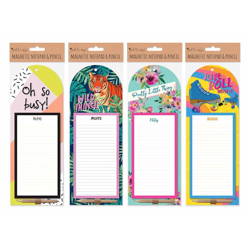 Magnetic Notepad & Pencil - Assorted