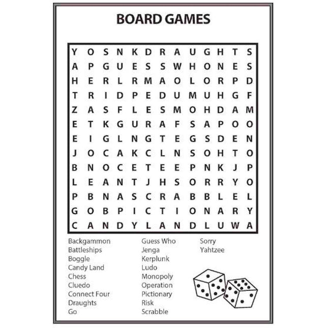 A4 Modern Word Search Book
