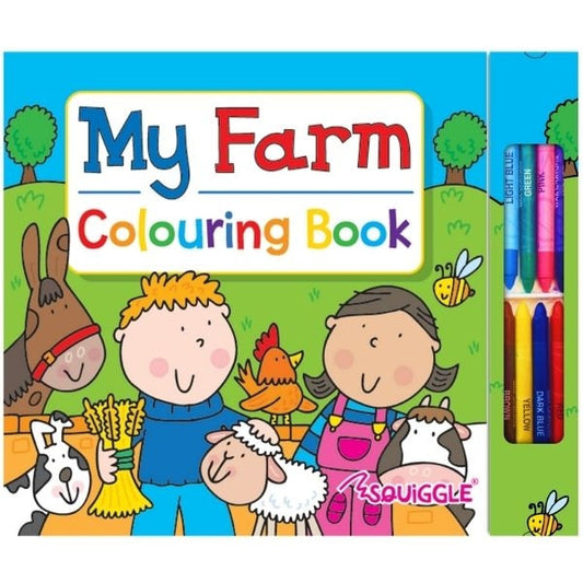 My Colouring Books with Crayons Farm - 28 Pages