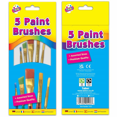 Paint Brushes - 5 Pack
