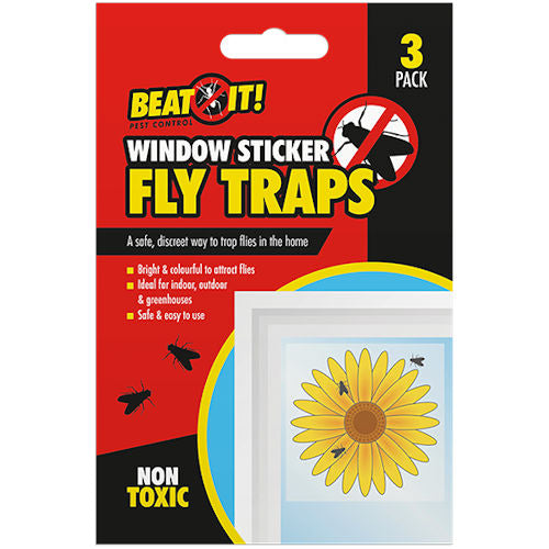 Window Sticker Fly Traps - 3 Pack