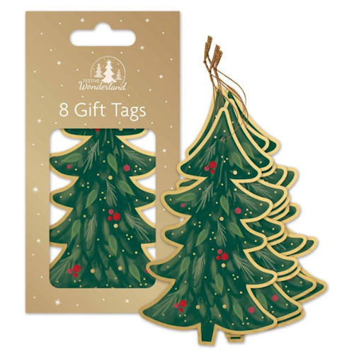 Christmas Gift Tags Tree Design - 8 Pack