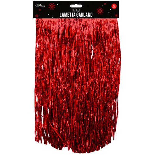 Red Lametta Garland 1.2m