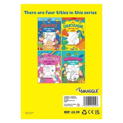 A4 Dinosaur Pirates Dot-to-Dot Colouring Book - Assorted