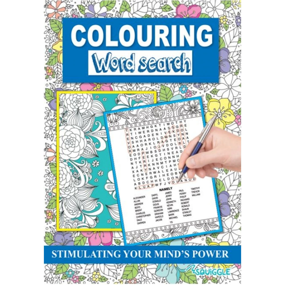 A4 Colouring Word Search Book - Assorted