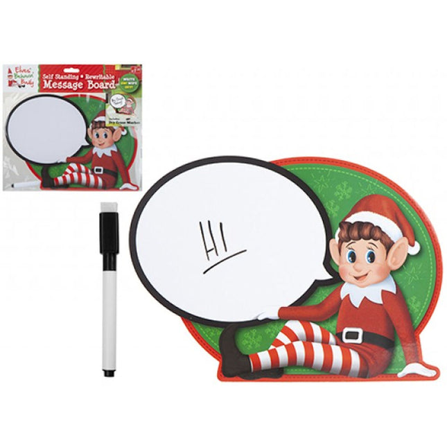 Elf Wipe Speech Bubble Sign With Sponge & Pen