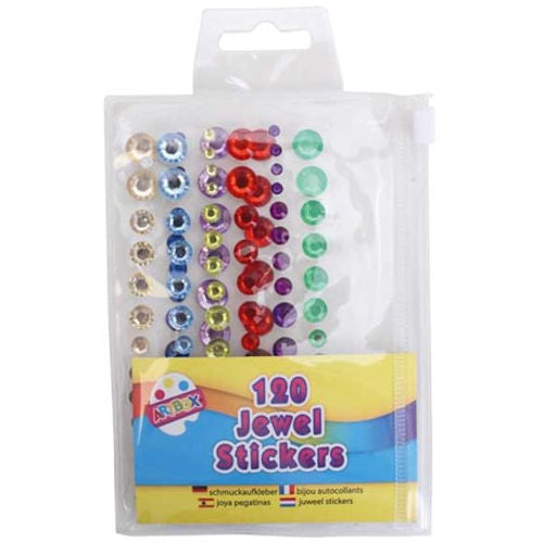 Assorted Jewel Stickers - 120 Pack