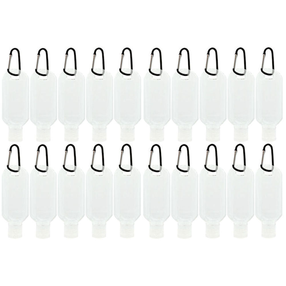 Ditzy Doll Travel Containers Black Hooks 20 Pack - Portable Storage Jars with Hooks for Organizing Travel Essentials