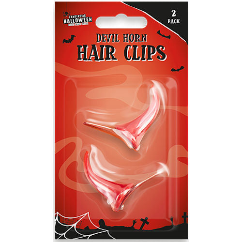 Halloween Devil Horn Hair Clips - 2 Piece