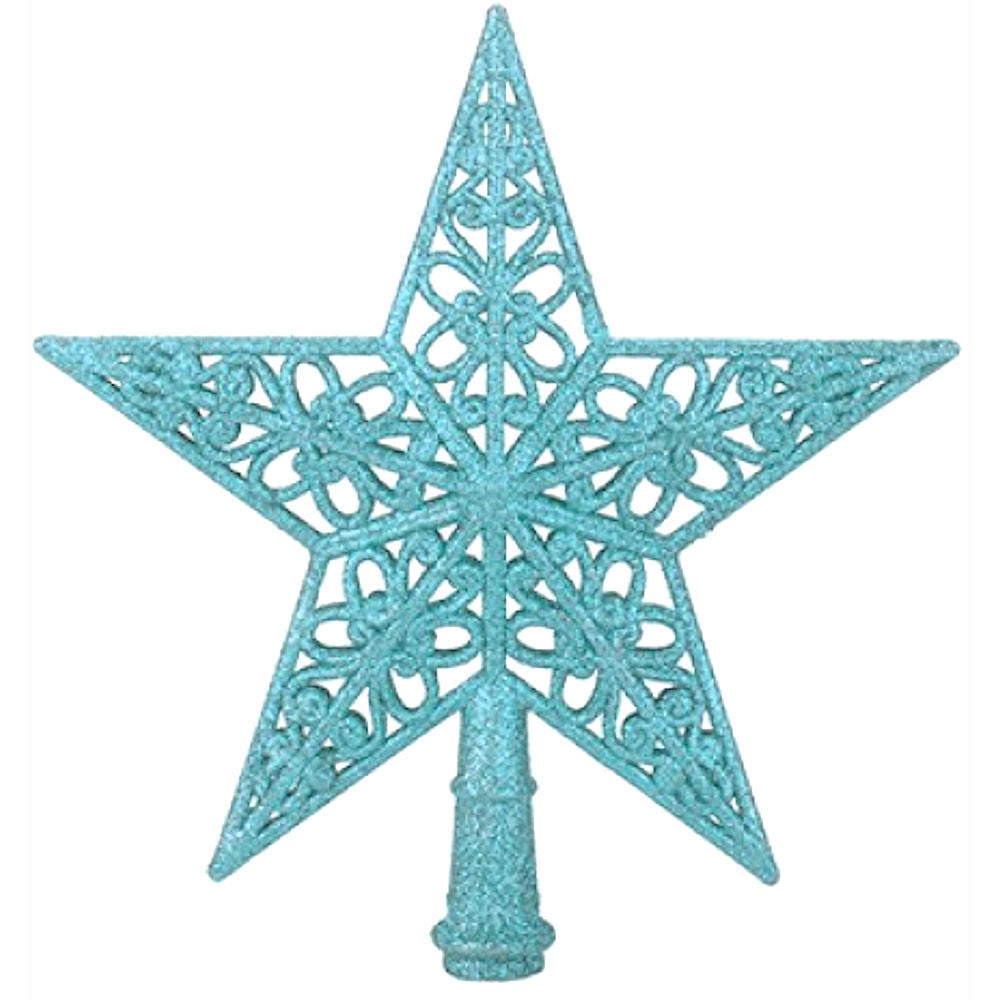 Christmas Tree Top Star 5 Tip 20cm Ice Blue
