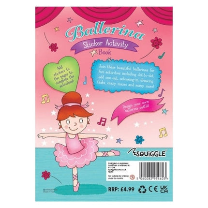 A4 Mermaid Ballerina Sticker Activity Book - Assorted