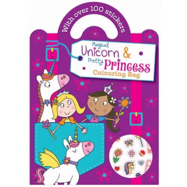 Unicorn Princesses Colouring Sticker Bag Book