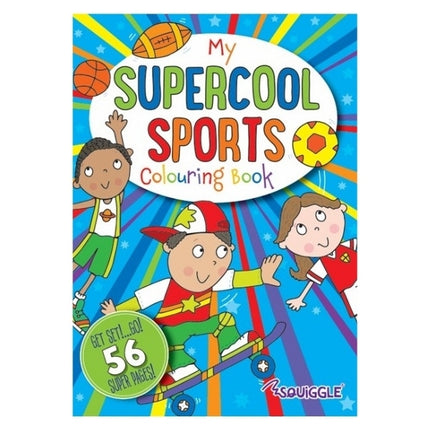 A4 Super Cool Sports Colouring Book