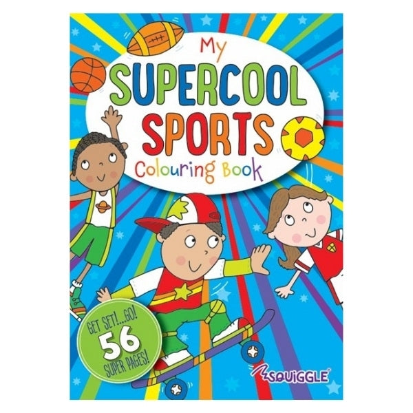 A4 Super Cool Sports Colouring Book