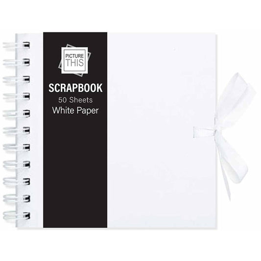 Small White Scrap Book - 50 Sheets