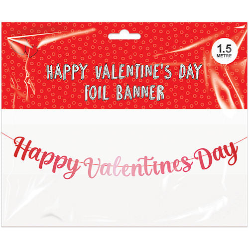 Happy Valentine's Day Foil Banner