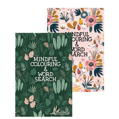 A5 Mindfulness Colouring Wordsearch Book - Assorted