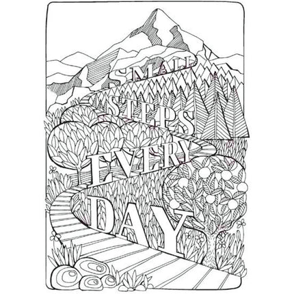 A4 Inspirational Quotes Colouring Book