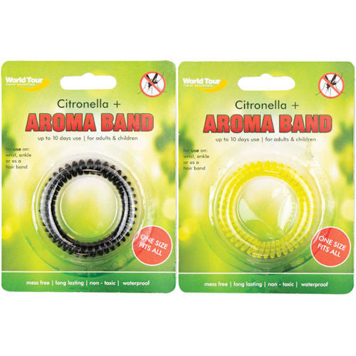  Citronella Aroma Band - Assorted Insect Repellent Bracelet Outdoor Camping Hiking Protection Bug Bite Guard