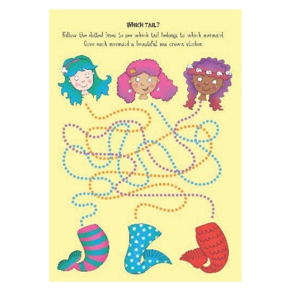 A4 Mermaid Ballerina Sticker Activity Book - Assorted Enchanting Designs Includes Stickers