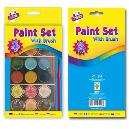 Paint Box Paint Brush - 18 Colours