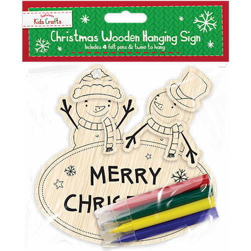 Colour-In Wooden Hanging Plaque