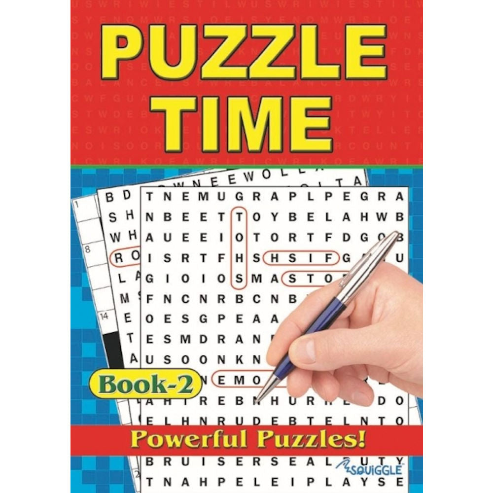 A4 Puzzle Time Book - Assorted Puzzles Engaging Brain Teasers High Quality Paper Relaxing Entertainment