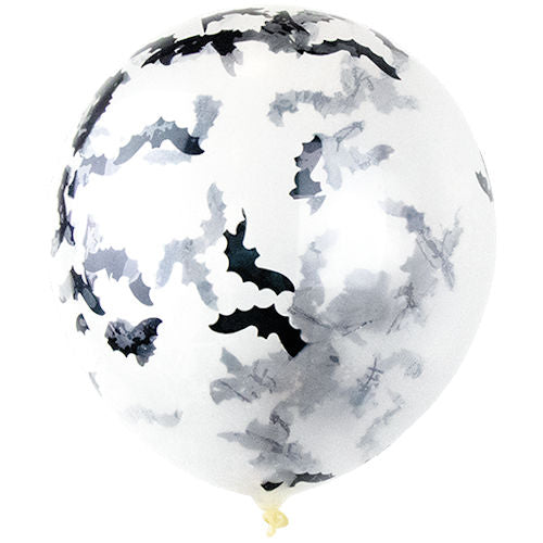 Halloween Bat Confetti Balloons - 5 Pack