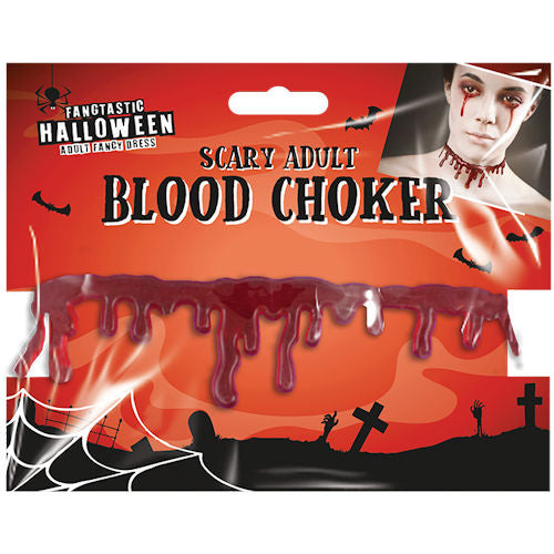 Halloween Bloody Neck Choker - Costume Accessory Party Spooky Festive Haunted House Gore Scary Costume Accessory