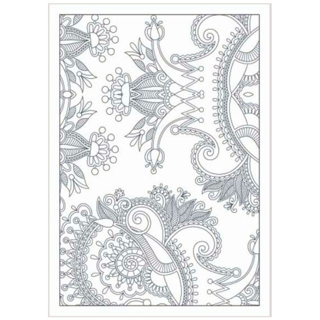 A4 Flowers & Patterns Adult Colouring Book - Assorted